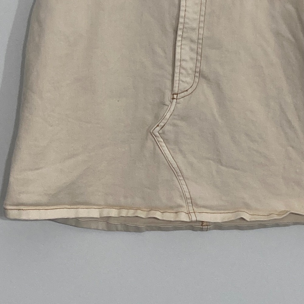 Anthropologie Pilcro Womens Skirt Size 6 Cream Denim Mini Light Academia - Picture 3 of 13